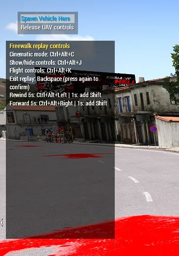 In Free Walk, the scroll-wheel menu can spawn a vehicle at the players current location for easier movement around the route.